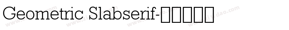 Geometric Slabserif字体转换